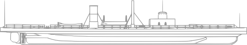 U.S.S. Tecumseh outboard line drawing